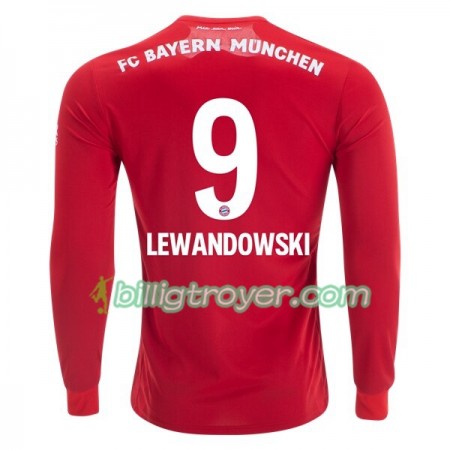 Billige Fotballdrakter FC Bayern München Robert Lewandowski 9 Hjemmedraktsett 2019/20 Langermet